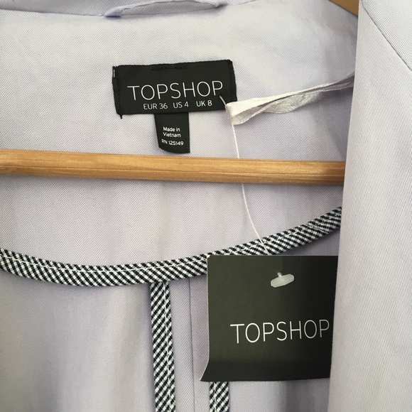 Topshop Truster Duster Lavender Trench Coat - Picture 5 of 8